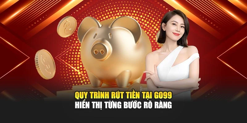 Quy trình rút tiền tại GO99 hiển thị từng bước rõ ràng